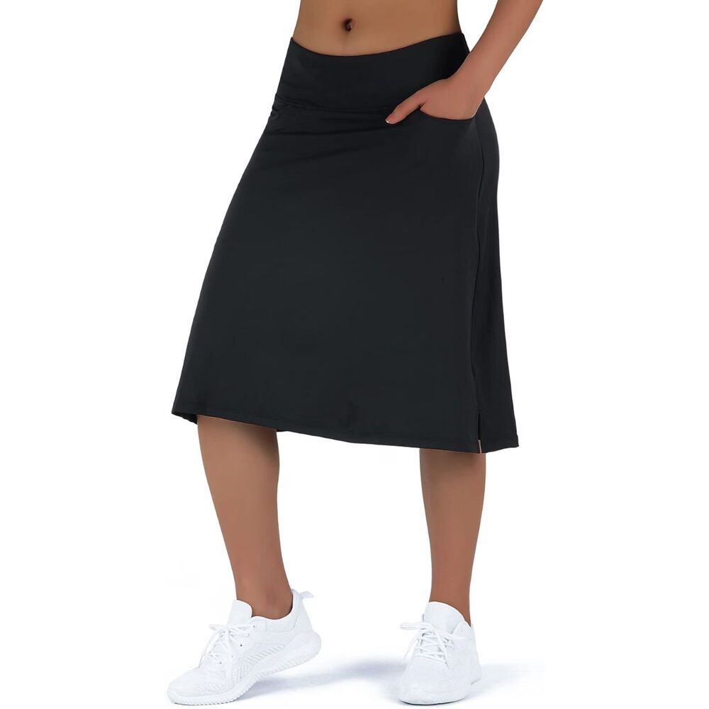 Midi Length Skorts Skirts with 3 Pockets, XL, 3K-207B003